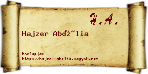 Hajzer Abélia névjegykártya